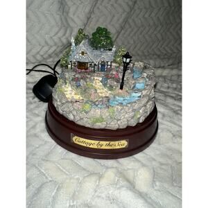 Thomas Kinkade Waterfall Cottage by the Sea Lighted Fountain